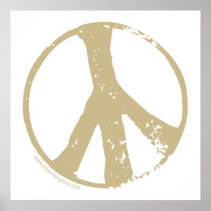 Brawn verblasst, Grunge Style Peace Sign Poster