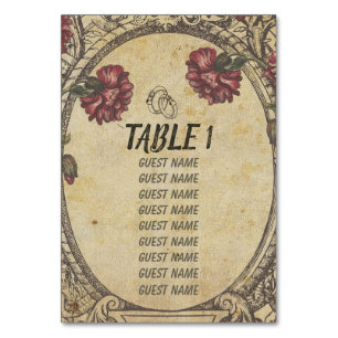 Brawn Vintag Classic Wedding Seating Charts Tischnummer