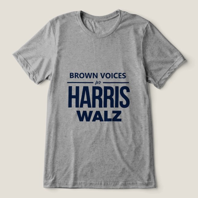 Brawn Voices für Harris Walz Tri-Blend Shirt (Design Vorderseite)
