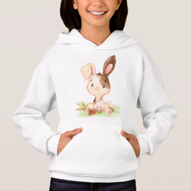 Brawn Watercolor Little Bunny Hoodie (Vorderseite)