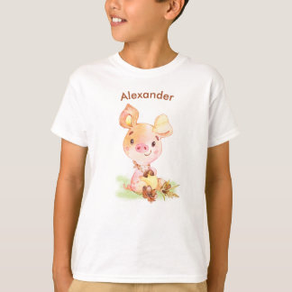 Brawn Watercolor Little Piggy T-Shirt