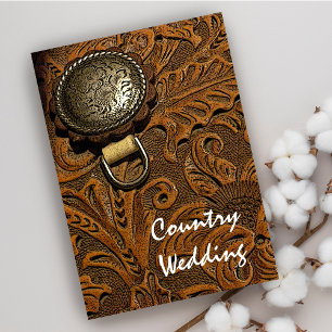 Brawn Western Saddle Country Western Hochzeit Einladung