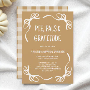 Brawn Whimsical Hand Dragon Friendsgiving Dinner Einladung