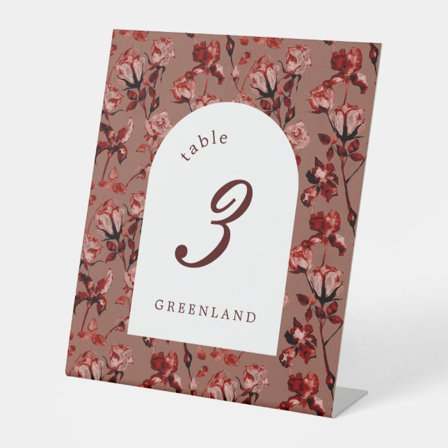 Brawn Wild Botanical Maximalism Hochzeit im Herbst Sockelschild (Vorderseite)