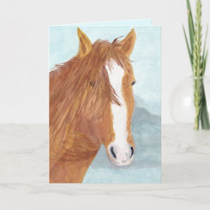 Brawn Wild Horse Blue Mountain Lake - Acryl. Karte