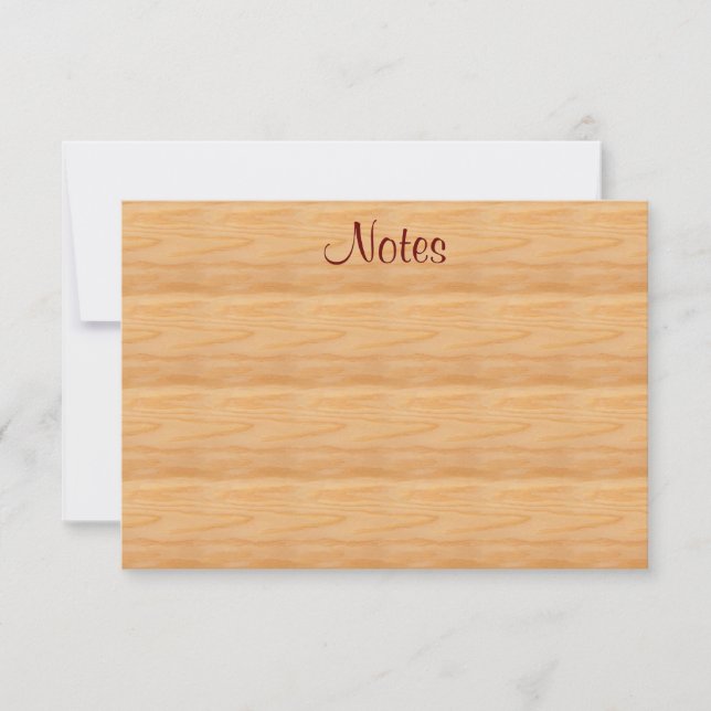 Brawn Wood Look Kalligraphierte Skriptvorlage Mitteilungskarte (Vorderseite)