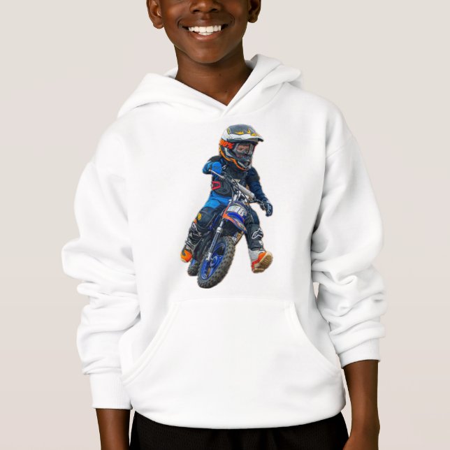 Braxton #18 Michigan MX Boyz White Hoodie - Jugend (Vorderseite)