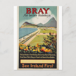 Bray für bessere Ferien, Vintage irische Reise Postkarte