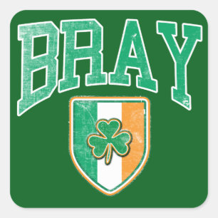 BRAY, Irland Quadratischer Aufkleber