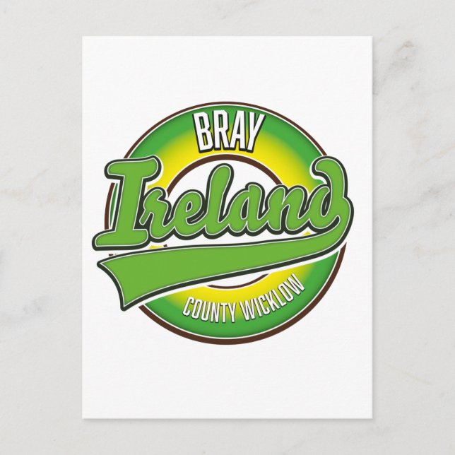 Bray Landkreis Wicklow Irland. Postkarte (Vorderseite)