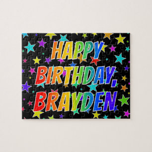 "BRAYDEN" Vorname, Spaß "GLÜCKLICHER GEBURTSTAG" Puzzle