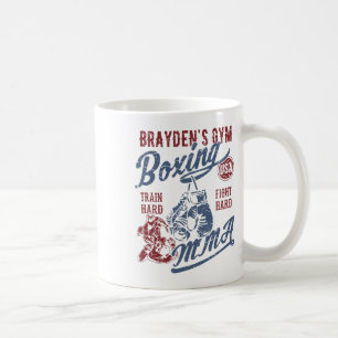 Braydens Gym Boxing Mixed Martial Arts Retro Desig Kaffeetasse