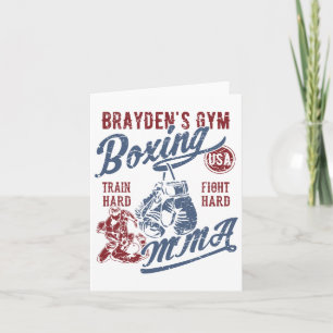 Braydens Gym Boxing Mixed Martial Arts Retro Desig Karte