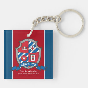 Braydon Name bedeutet Boys Schild Vogel Zoll Schlüsselanhänger