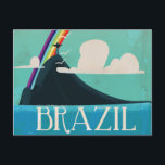 brazil christ der Retter Vintage Reiseplakat Postkarte<br><div class="desc">brazil das Retter-Vintage-Reiseplakat - klassisches Retro-Retro im Stil der 50er Jahre brasilianisches Urlaubsplakat.</div>