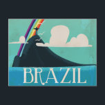 brazil christ der Retter Vintage Reiseplakat Postkarte<br><div class="desc">brazil das Retter-Vintage-Reiseplakat - klassisches Retro-Retro im Stil der 50er Jahre brasilianisches Urlaubsplakat.</div>