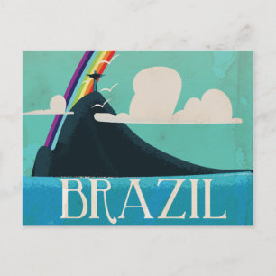 brazil christ der Retter Vintage Reiseplakat Postkarte