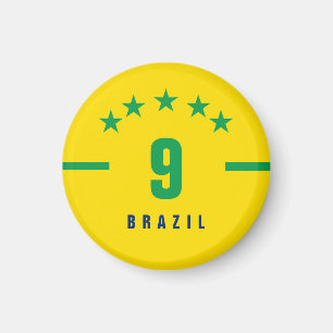 Brazil Flag Colors World Cup Soccer Magnet
