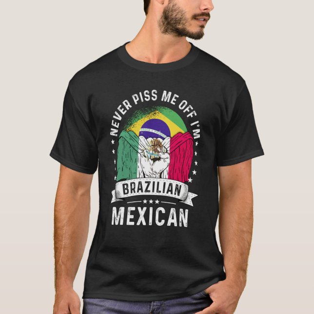 Brazil Flag Mexico Grown  Humor Citizen Pride T-Shirt (Vorderseite)