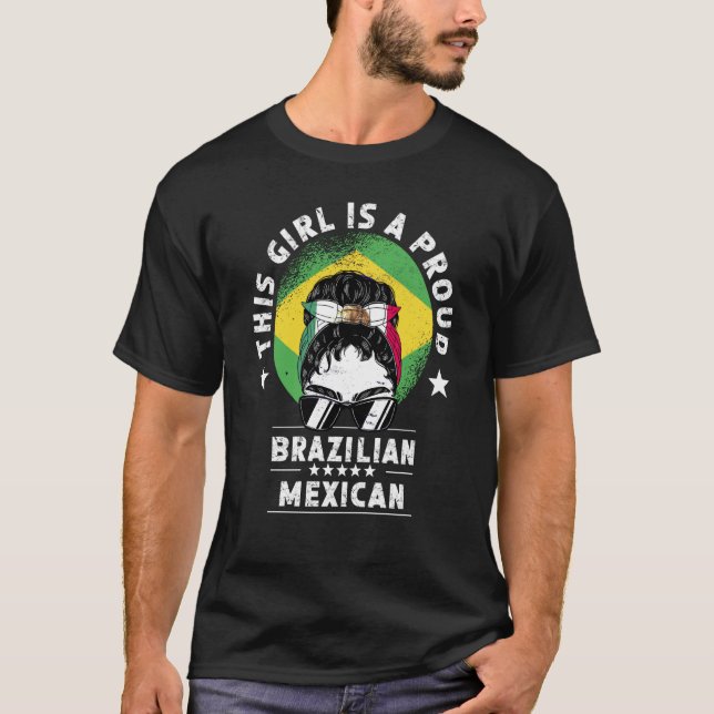 Brazil Flag Mexico Grown Women Girl Citizen Pride T-Shirt (Vorderseite)