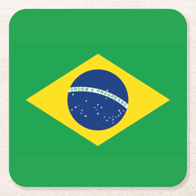 Brazil Flag World Cup 2026 Football Brasil Soccer Rechteckiger Pappuntersetzer (Vorderseite)