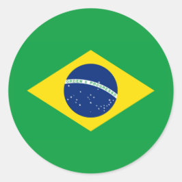 Brazil Flag World Cup 2026 Football Brasil Soccer Runder Aufkleber