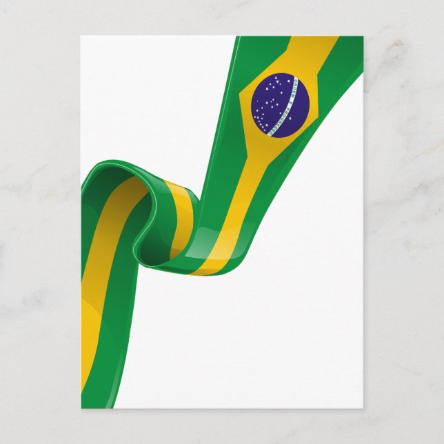 Brazil-Flagge Postkarte (Vorderseite)
