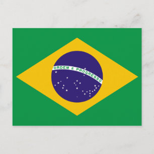 BRAZIL-Flagge Postkarte
