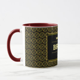 Brazil Football Fan 2026 Black Gold Luxury Tasse