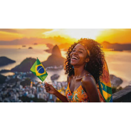 BRAZIL - I LOVE BRAZIL RUNDER PAPPUNTERSETZER