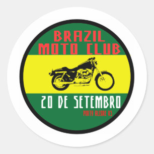 Brazil Motorrad club Runder Aufkleber