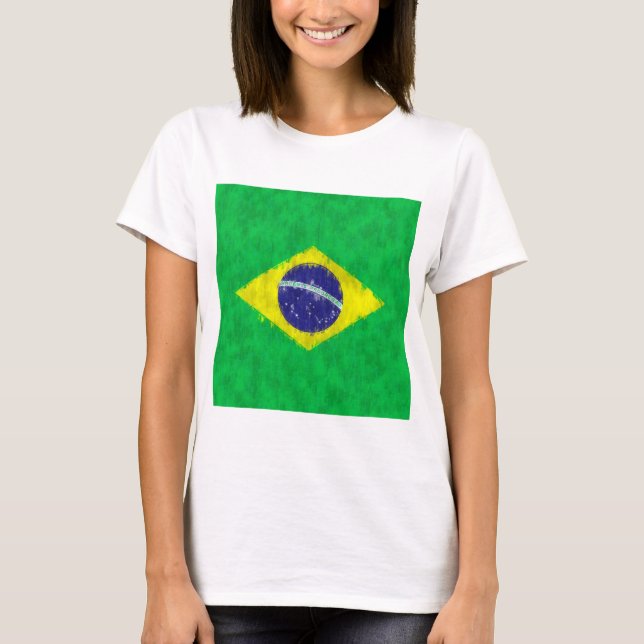 Brazil Oil Painting Drawing T-Shirt (Vorderseite)