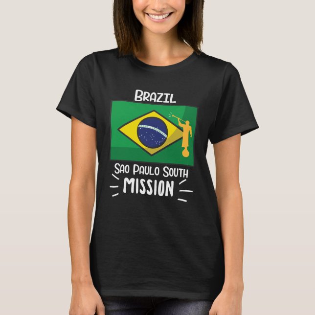 Brazil Sao Paulo South Mormon LDS Mission Missiona T-Shirt (Vorderseite)