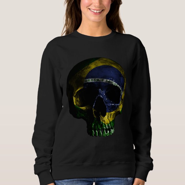 Brazil Skull MMA Brazilian Jiu Jitsu BJJ Sweatshirt (Vorderseite)