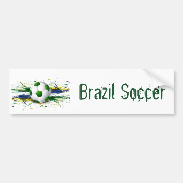 Brazil Soccer Autoaufkleber (Vorne)