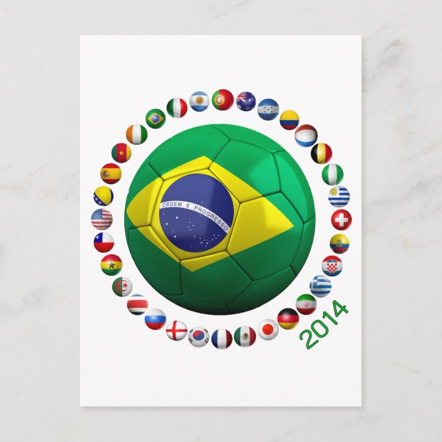 Brazil Soccer Postkarte (Vorderseite)