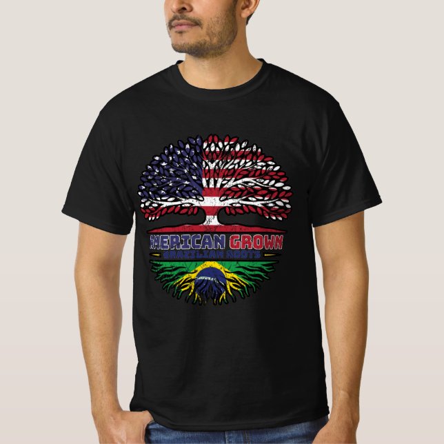 Brazilian Brazil US American USA United States T-Shirt (Vorderseite)