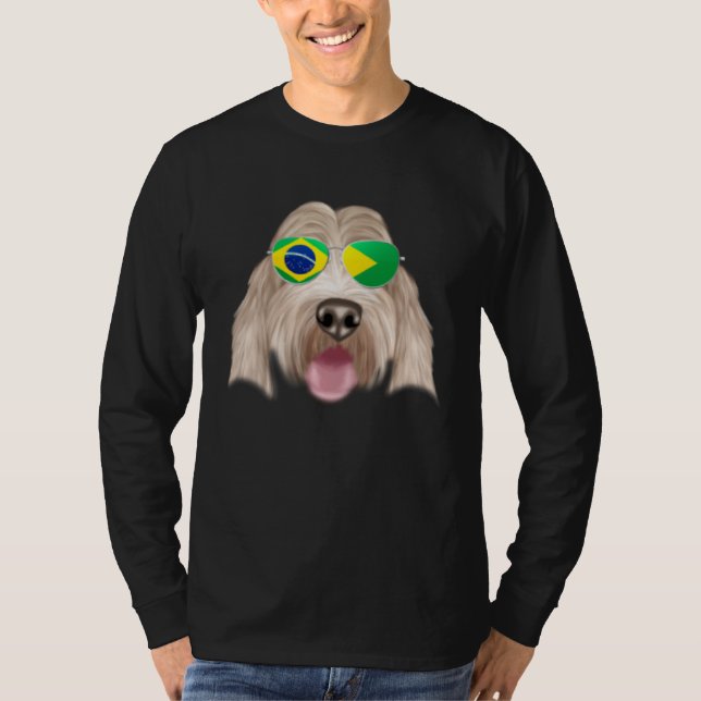 Brazilian Flag Grand Basset Griffon Vendeen Brazil T-Shirt (Vorderseite)