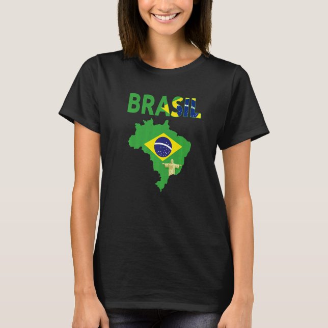 Brazilian Flag Idea For Men & Brasil Flag 1 T-Shirt (Vorderseite)