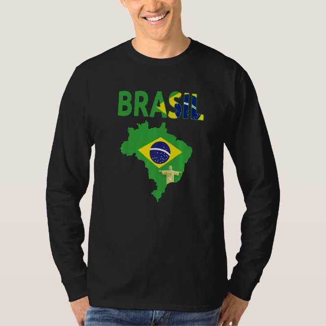 Brazilian Flag Idea For Men & Brasil Flag 1 T-Shirt (Vorderseite)
