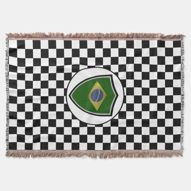 Brazilian flag throw blanket decke (Vorderseite)