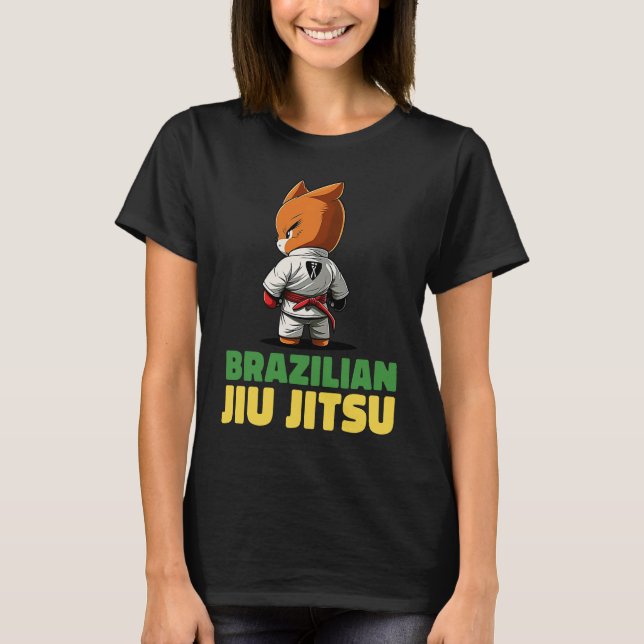 Brazilian Jiu Jitsu and Grappling Fox T-Shirt (Vorderseite)