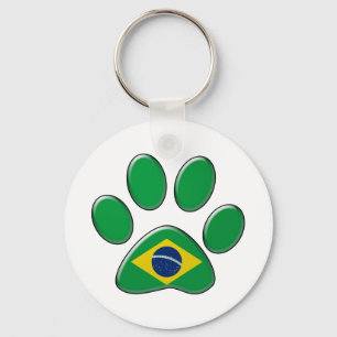 Brazilian patriotic cat schlüsselanhänger