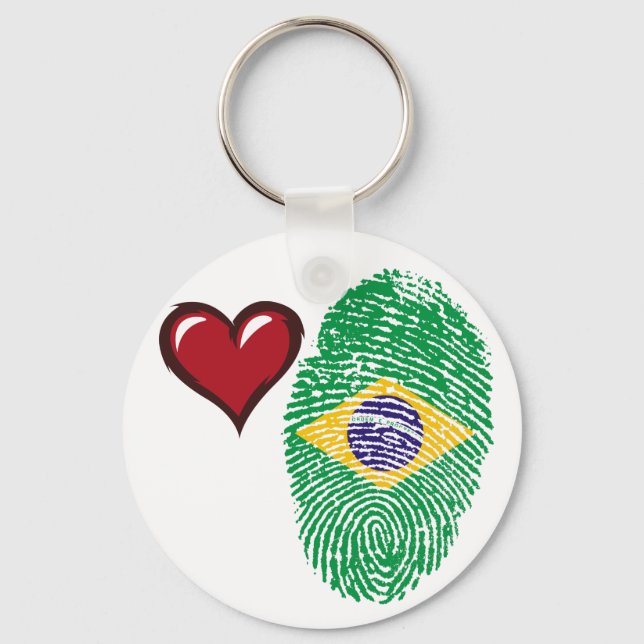 Brazilian touch fingerprint flag schlüsselanhänger (Vorderseite)