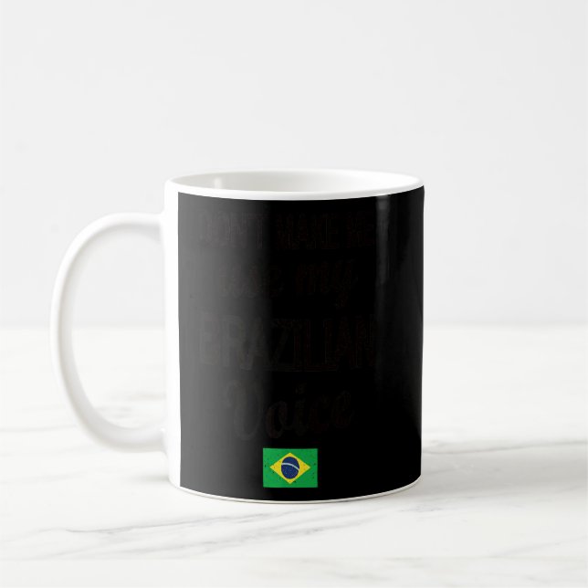 Brazilian Voice Brazil Flag Brazilian Roots Kaffeetasse (Links)
