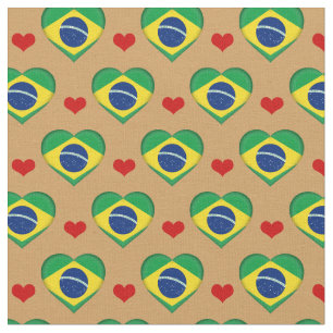 Brazilianische Fahne Red Heart mode Fabric/Brasili Stoff