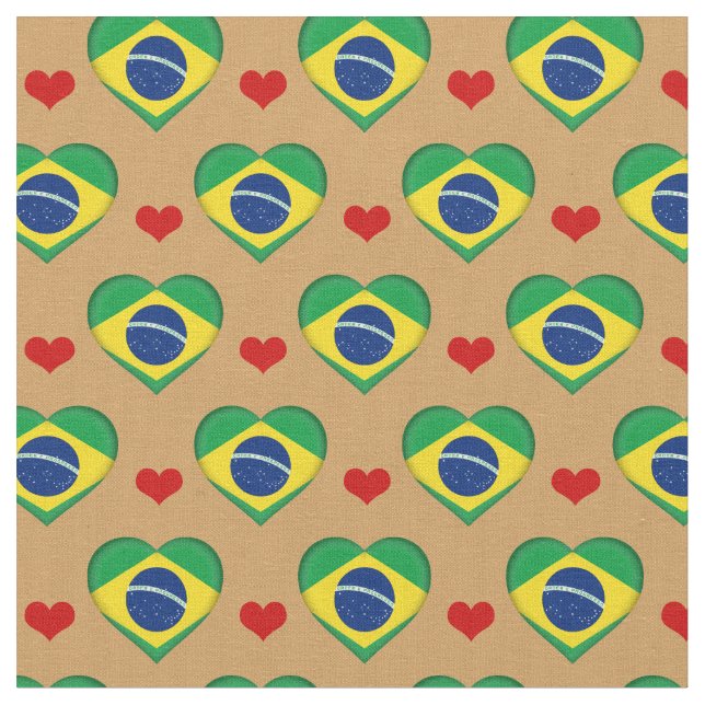 Brazilianische Fahne Red Heart mode Fabric/Brasili Stoff (Nahaufnahme)