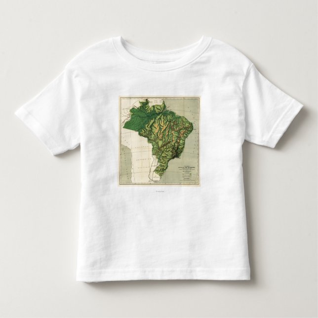 BrazilPhysical panoramisches MapBrazil Kleinkind T-shirt (Vorderseite)