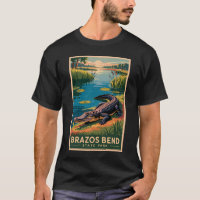 Brazos Bend State Park Texas Reise Kunst Vintage