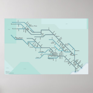 Brazos- und Colorado-Flüsse Poster